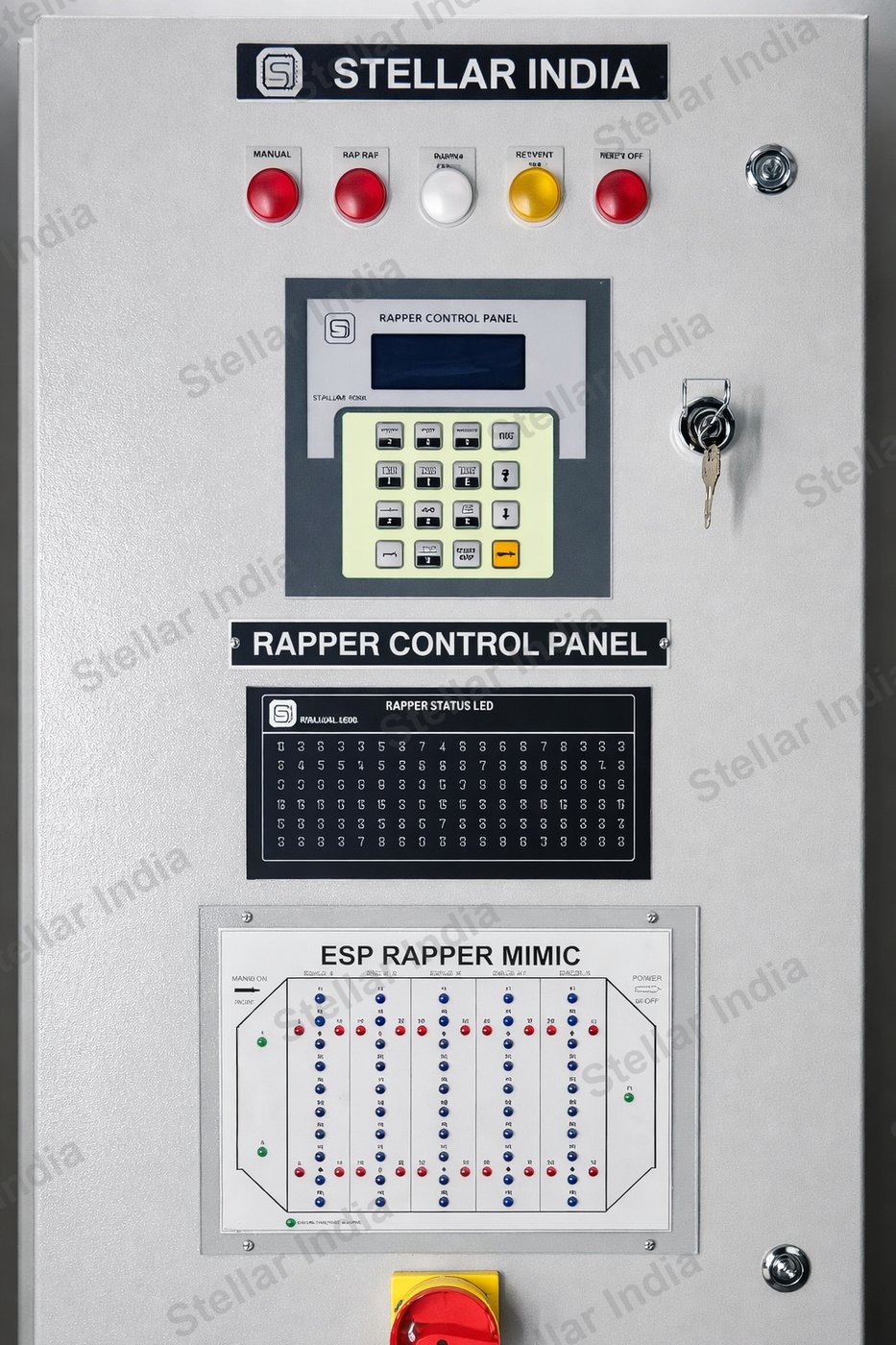 Rapper controller panel front view